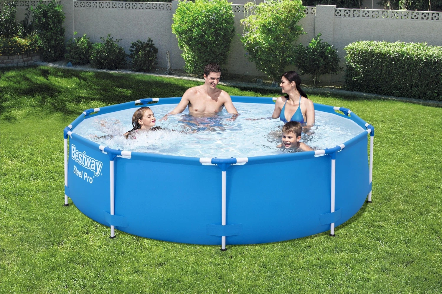 Bestway 10ft X 30in Blue Round Steel Pro Above Ground Pool Set 6 Bestway 10ft X 30in Blue Round Steel Pro Above Ground Pool Set - Image 4