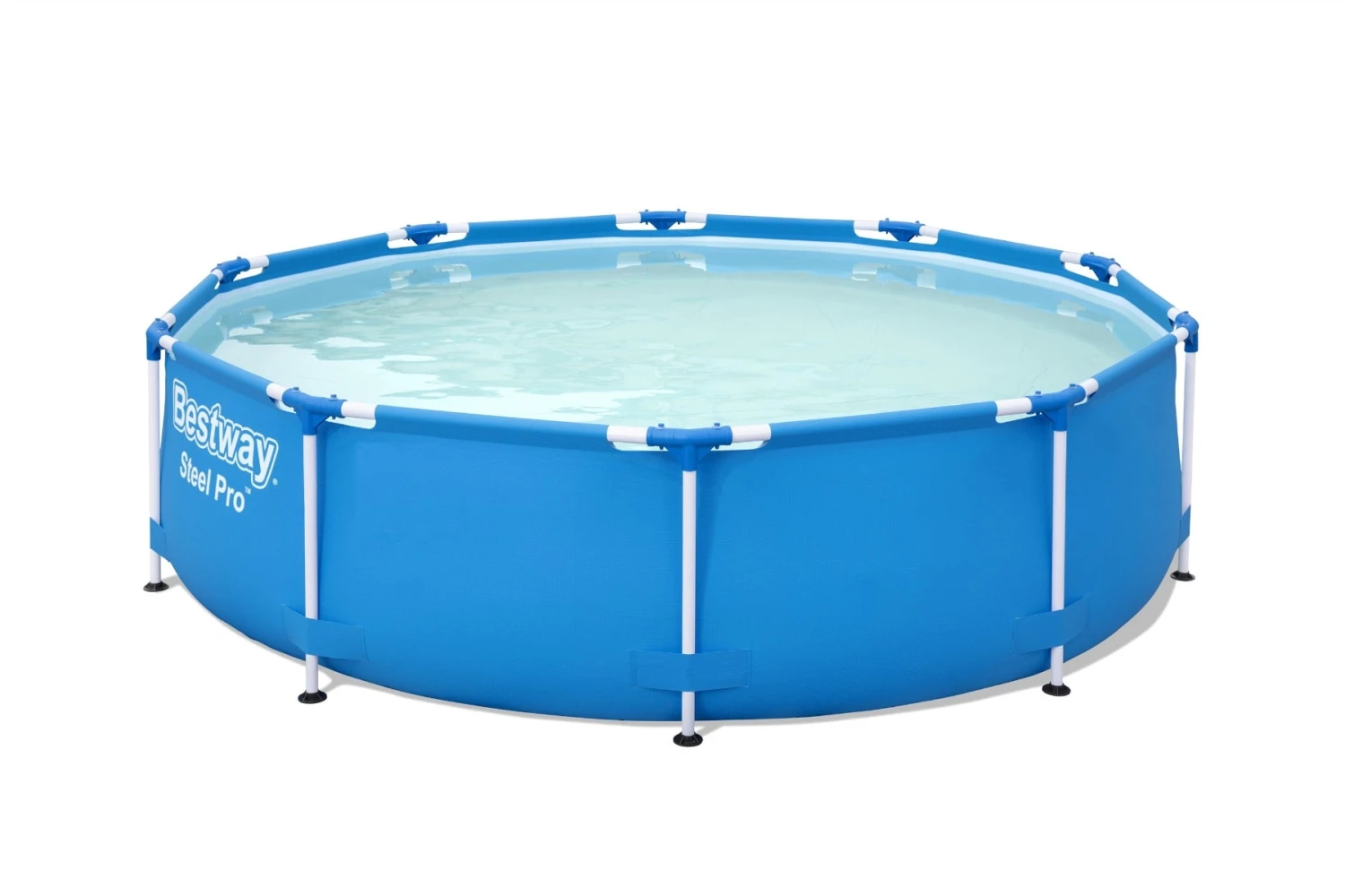 Bestway 10ft X 30in Blue Round Steel Pro Above Ground Pool Set 3 Bestway 10ft X 30in Blue Round Steel Pro Above Ground Pool Set