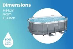 Bestway 10ft X 33in Dark Grey Oval Steel Pro MAX Above Ground Pool Set -Bestway Sale 10 ft steel pro max pool