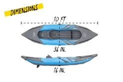 Hydro-Force 1 Person Inflatable Kayak Complete Set - Surge Elite -Bestway Sale 10ft kayak