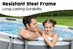 Bestway 10ft X 33in Dark Grey Oval Steel Pro MAX Above Ground Pool Set -Bestway Sale 10ft steel pro max steel frame pool