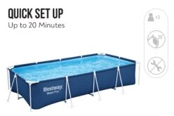 Bestway 13.1ft X 6.11ft X 32in Navy Blue Rectangle Steel Pro Above Ground Pool Set 19 Bestway 13.1ft X 6.11ft X 32in Navy Blue Rectangle Steel Pro Above Ground Pool Set -Bestway Sale 13ft bestway swimming pool