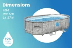 Bestway 14ft X 39.5in Stone Print Oval Steel Pro MAX Above Ground Pool Set -Bestway Sale 14ft steel pro max above ground pool