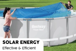 Bestway 16/18ft Solar Pool Cover For Steel Pro Max Above Ground Pool -Bestway Sale 15ft solar energy pool cover