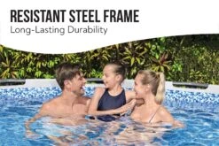 Bestway 15ft X 48in Grey Round Steel Pro Max Above Ground Pool Set -Bestway Sale 15ft steel frame pool