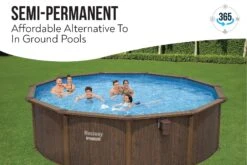 Bestway 16ft X 52in Wood Print Round Hydrium Steel Above Ground Pool Set 16 Bestway 16ft X 52in Wood Print Round Hydrium Steel Above Ground Pool Set -Bestway Sale 16ft semi permanent swimming pool