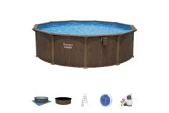 Bestway 16ft X 52in Wood Print Round Hydrium Steel Above Ground Pool Set 13 Bestway 16ft X 52in Wood Print Round Hydrium Steel Above Ground Pool Set -Bestway Sale 16ft swimming pool set