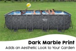 18ft X 52in Grey Rectangular APX 365 Steel Above Ground Pool Set -Bestway Sale 18ft above ground swimming pools