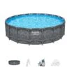 18ft X 52in Grey Round APX 365 Above Ground Pool Set -Bestway Sale 18ft apx above ground pools