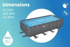 18ft X 52in Grey Rectangular APX 365 Steel Above Ground Pool Set -Bestway Sale 18ft bestway swimming pool 044a72d8 a320 4164 8317 cc2585ec4157