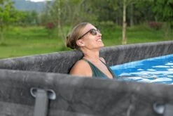 18ft X 52in Grey Rectangular APX 365 Steel Above Ground Pool Set -Bestway Sale 18ft rectangular swimming pool