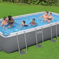 Bestway 18ft X 9ft X 48in Dark Grey Rectangle Steel Pro MAX Above Ground Pool Set -Bestway Sale 18ft steel pro max above ground pool