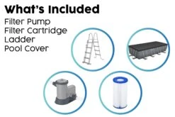 Bestway 18ft X 9ft X 48in Dark Grey Rectangle Steel Pro MAX Above Ground Pool Set -Bestway Sale 18ft steel pro max complete set pool