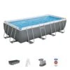Bestway 18ft X 9ft X 48in Dark Grey Rectangle Steel Pro MAX Above Ground Pool Set 2 Bestway 18ft X 9ft X 48in Dark Grey Rectangle Steel Pro MAX Above Ground Pool Set -Bestway Sale 18ft steel pro max swimming pool