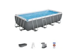 Bestway 18ft X 9ft X 48in Dark Grey Rectangle Steel Pro MAX Above Ground Pool Set -Bestway Sale 18ft steel swimming pool