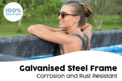 18ft X 52in Grey Rectangular APX 365 Steel Above Ground Pool Set -Bestway Sale 18ftsemi permanent swimimng pools