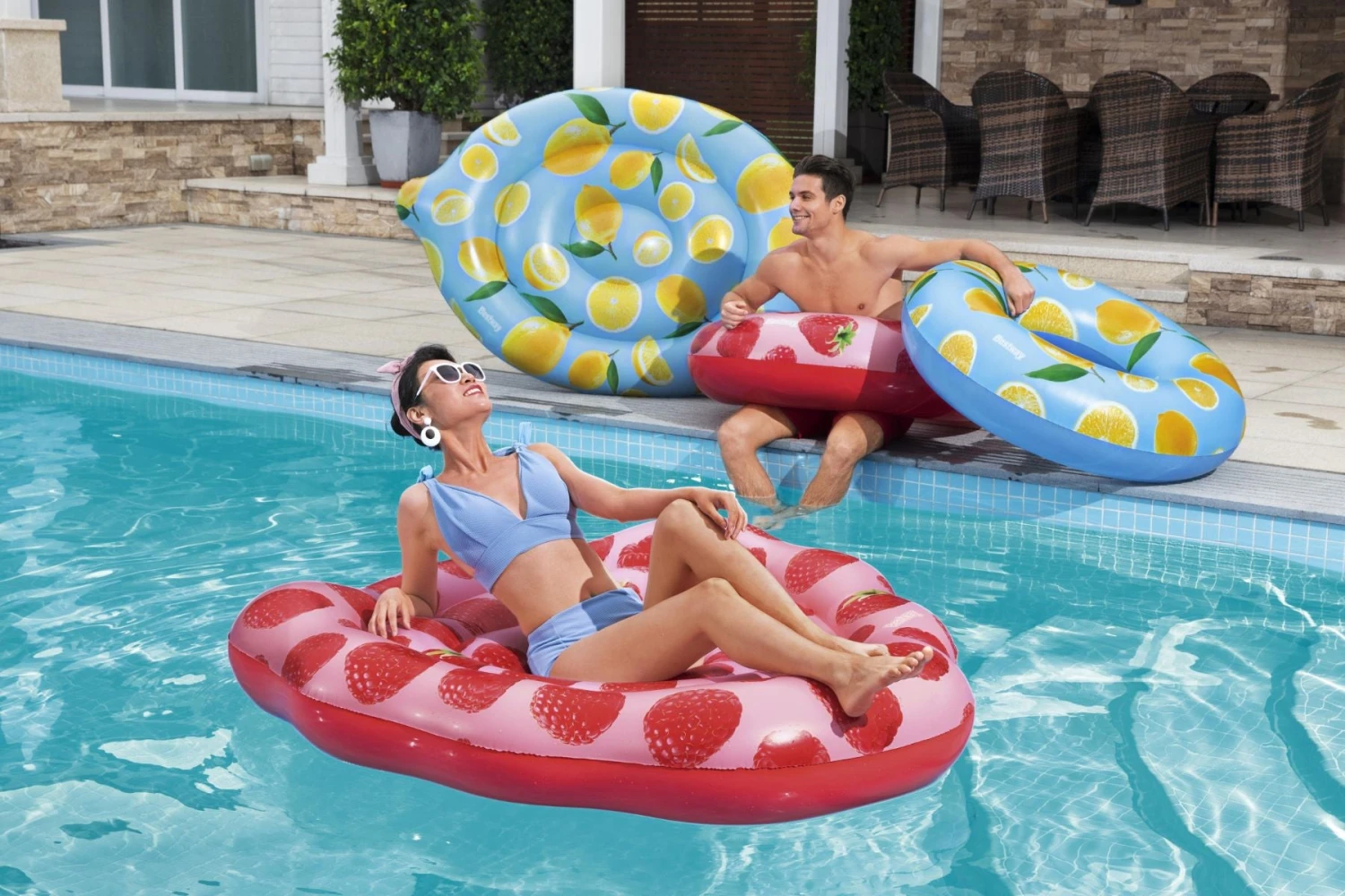 Bestway Inflatable Raspberry Scented Pool Float 8 Bestway Inflatable Raspberry Scented Pool Float - Image 6