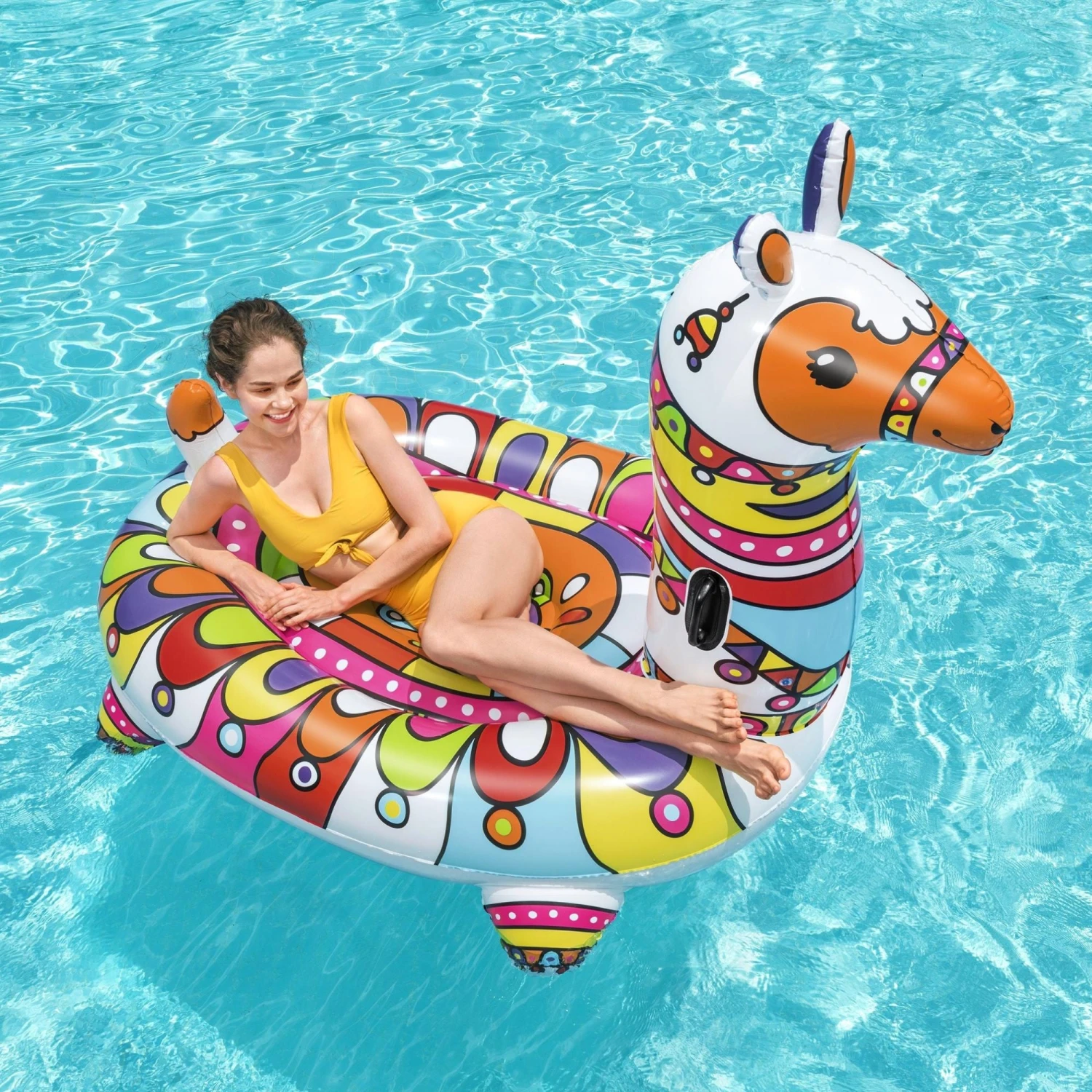 Bestway Inflatable Pop Art Llama Pool Float 4 Bestway Inflatable Pop Art Llama Pool Float - Image 2