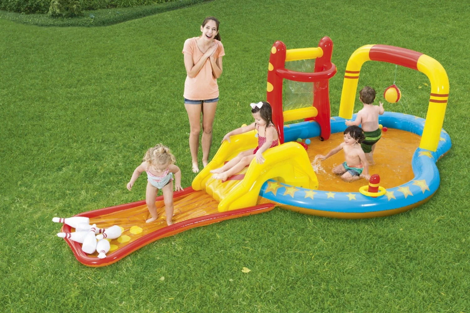 Bestway Kids Inflatable Lil' Champ Paddling Pool Water Play Centre, With Activities 6 Bestway Kids Inflatable Lil' Champ Paddling Pool Water Play Centre, With Activities - Image 4