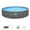 20ft X 52in Grey Round APX 365 Above Ground Pool Set -Bestway Sale 20ft round swimming pool