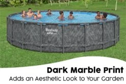 20ft X 52in Grey Round APX 365 Above Ground Pool Set -Bestway Sale 20ft semi permanent pools