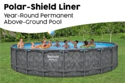 20ft X 52in Grey Round APX 365 Above Ground Pool Set -Bestway Sale 20ft steel swimming pools
