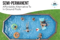 Bestway 24ft X 52in Wood Print Oval Hydrium Steel Above Ground Pool Set -Bestway Sale 24ft metal frame pool
