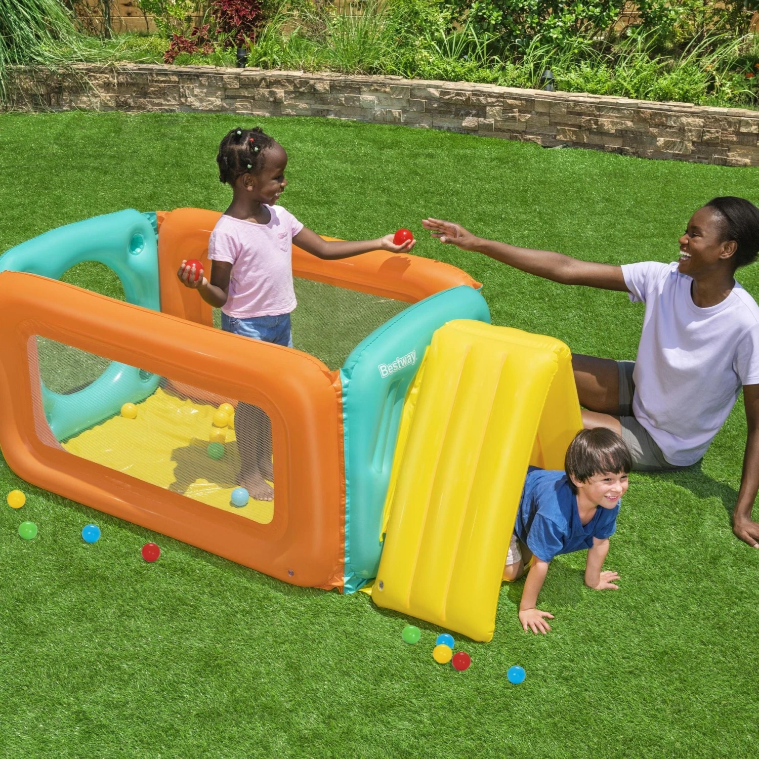 Bestway Kids Tunneltopia Inflatable Ball Pit, With 25 Balls 4 Bestway Kids Tunneltopia Inflatable Ball Pit, With 25 Balls - Image 2