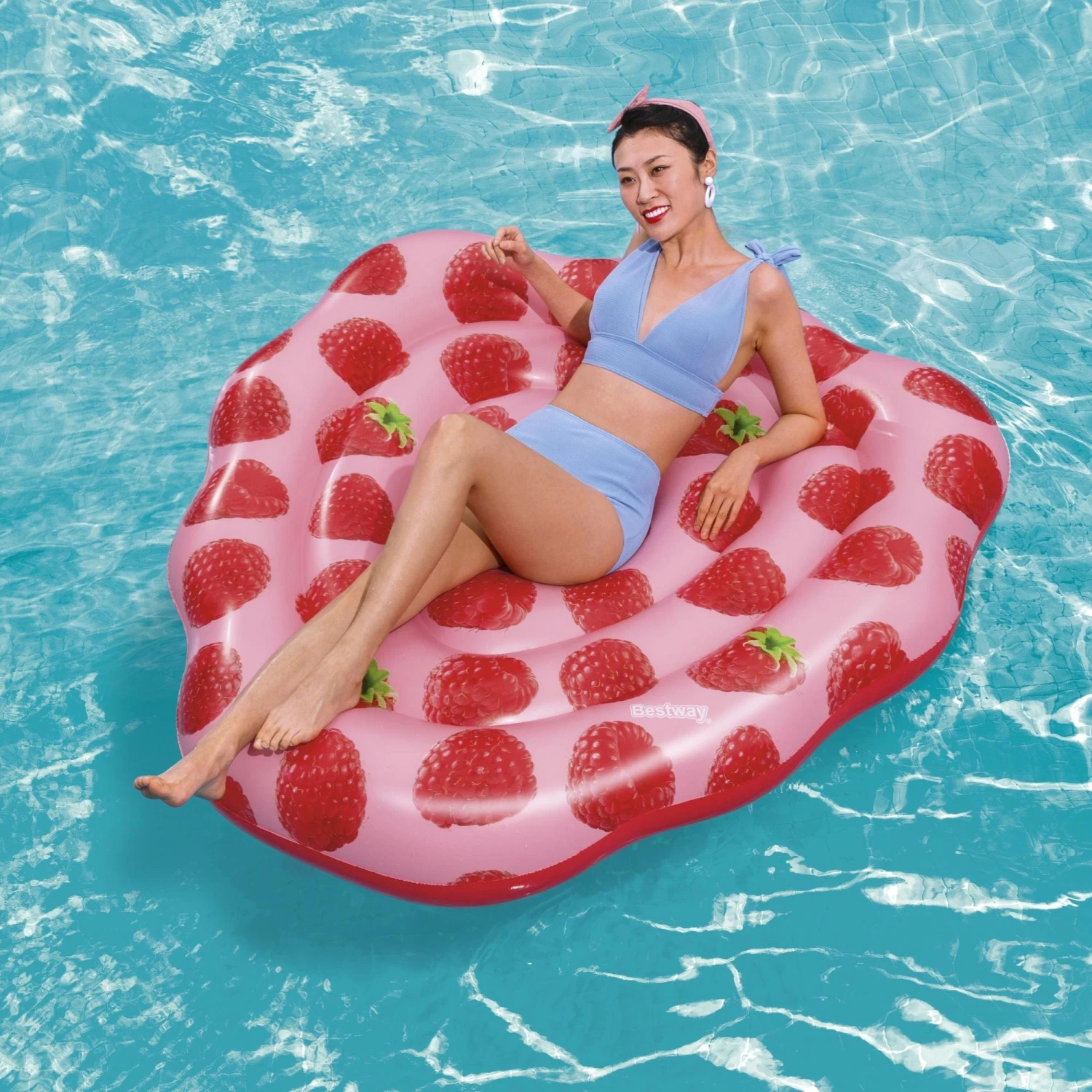 Bestway Inflatable Raspberry Scented Pool Float 4 Bestway Inflatable Raspberry Scented Pool Float - Image 2