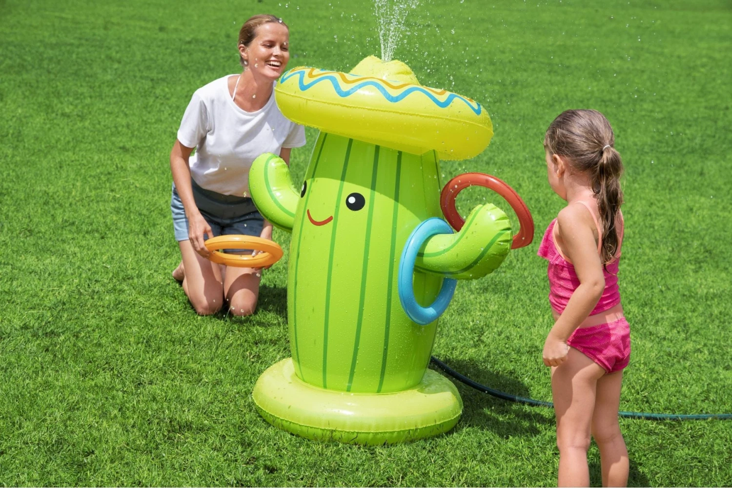 Bestway Inflatable Cacti Sprinkler, With Ring Toss 6 Bestway Inflatable Cacti Sprinkler, With Ring Toss - Image 4