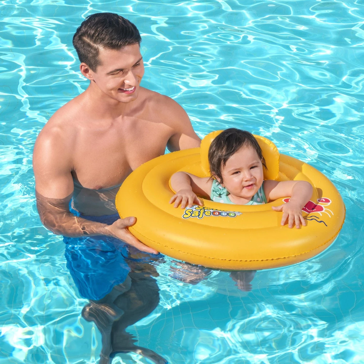 Bestway Inflatable Round Baby Boat Swim Ring, With Backrest 4 Bestway Inflatable Round Baby Boat Swim Ring, With Backrest - Image 2