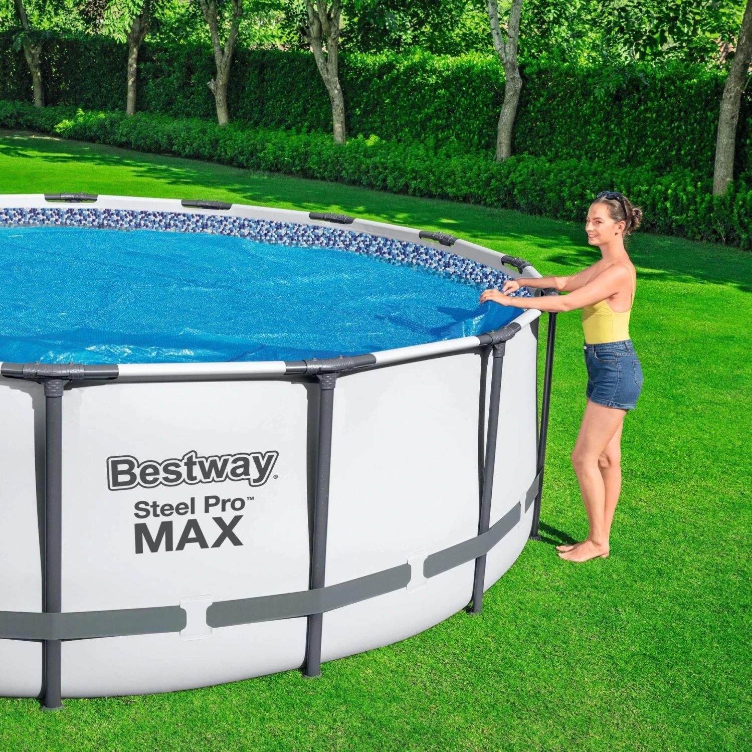 Bestway 18ft Solar Pool Cover For Steel Pro Max Above Ground Pools 4 Bestway 18ft Solar Pool Cover For Steel Pro Max Above Ground Pools - Image 2