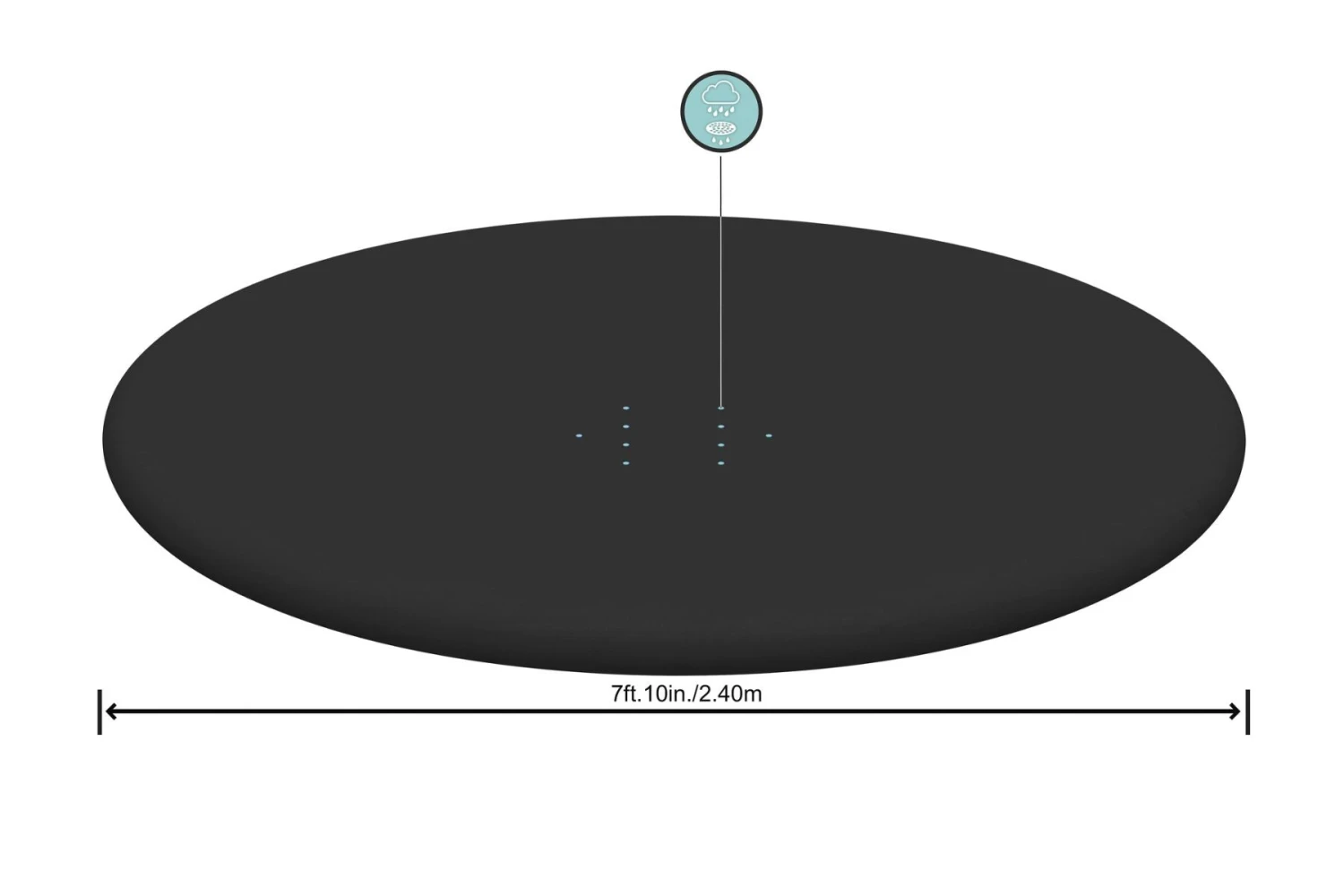 Bestway 8ft Pool Cover For Inflatable Fast Set Pools 10 Bestway 8ft Pool Cover For Inflatable Fast Set Pools - Image 8