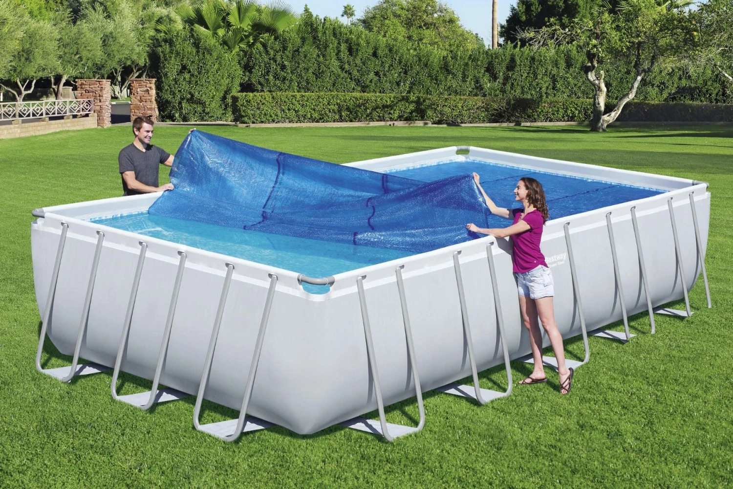 Bestway 24ftSolar Pool Cover For Power Steel Above Ground Pools 7 Bestway 24ftSolar Pool Cover For Power Steel Above Ground Pools - Image 5