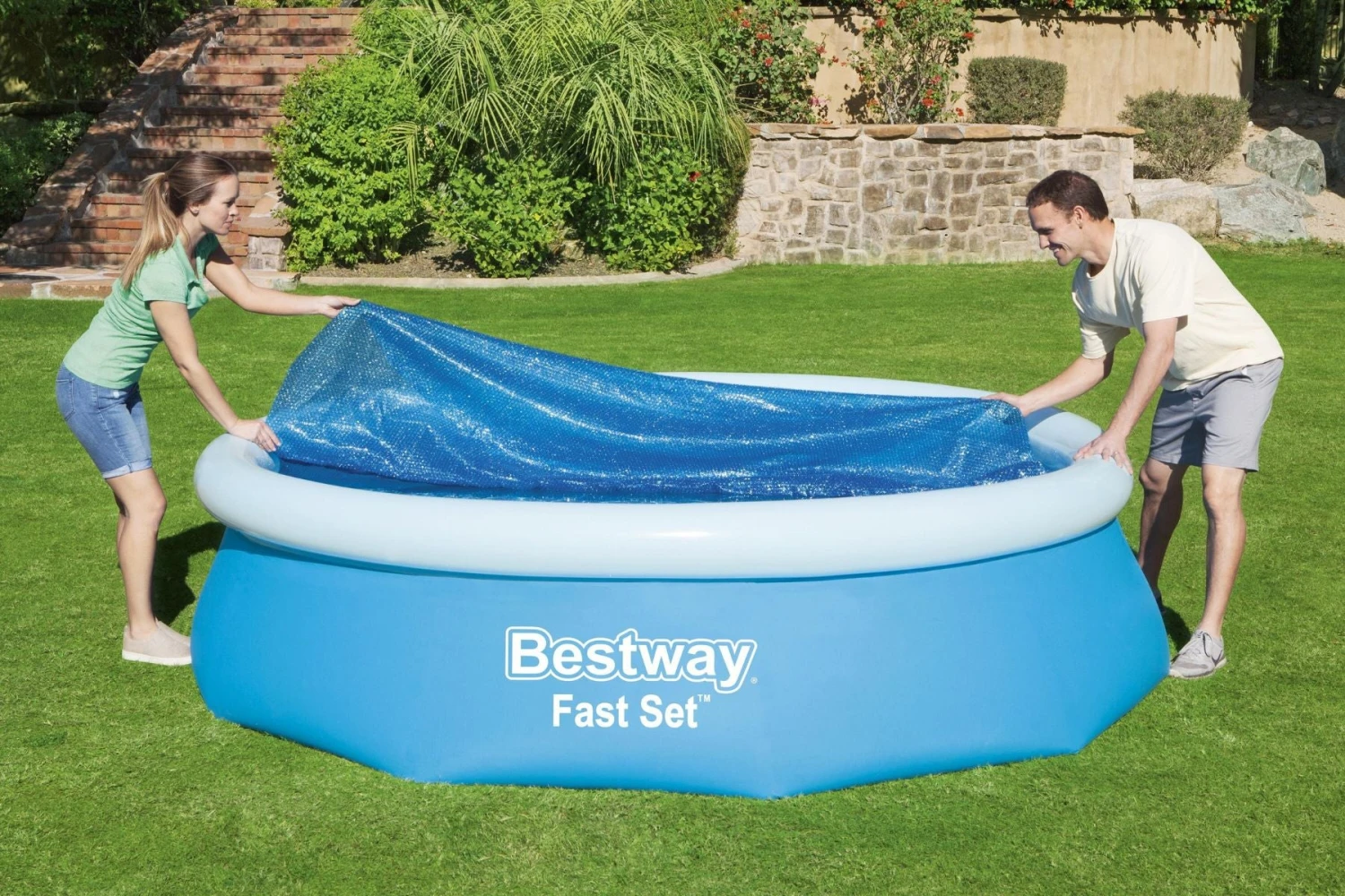 Bestway 10ft Solar Pool Cover For Steel Pro Max Above Ground Pool 7 Bestway 10ft Solar Pool Cover For Steel Pro Max Above Ground Pool - Image 5