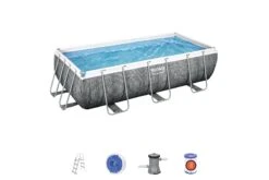 13.3ft X 6.7ft X 39.5in Rattan Print Rectangle Power Steel Above Ground Pool Set -Bestway Sale 5 61500bac 6778 45c4 9999 8971e975fbc3