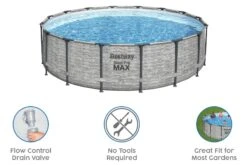 Bestway 16ft X 48in Stone Print Round Steel Pro Max Above Ground Pool Set 16 Bestway 16ft X 48in Stone Print Round Steel Pro Max Above Ground Pool Set -Bestway Sale 5 c9db88e9 60ef 445b a0b8 fe170ad4b9d4