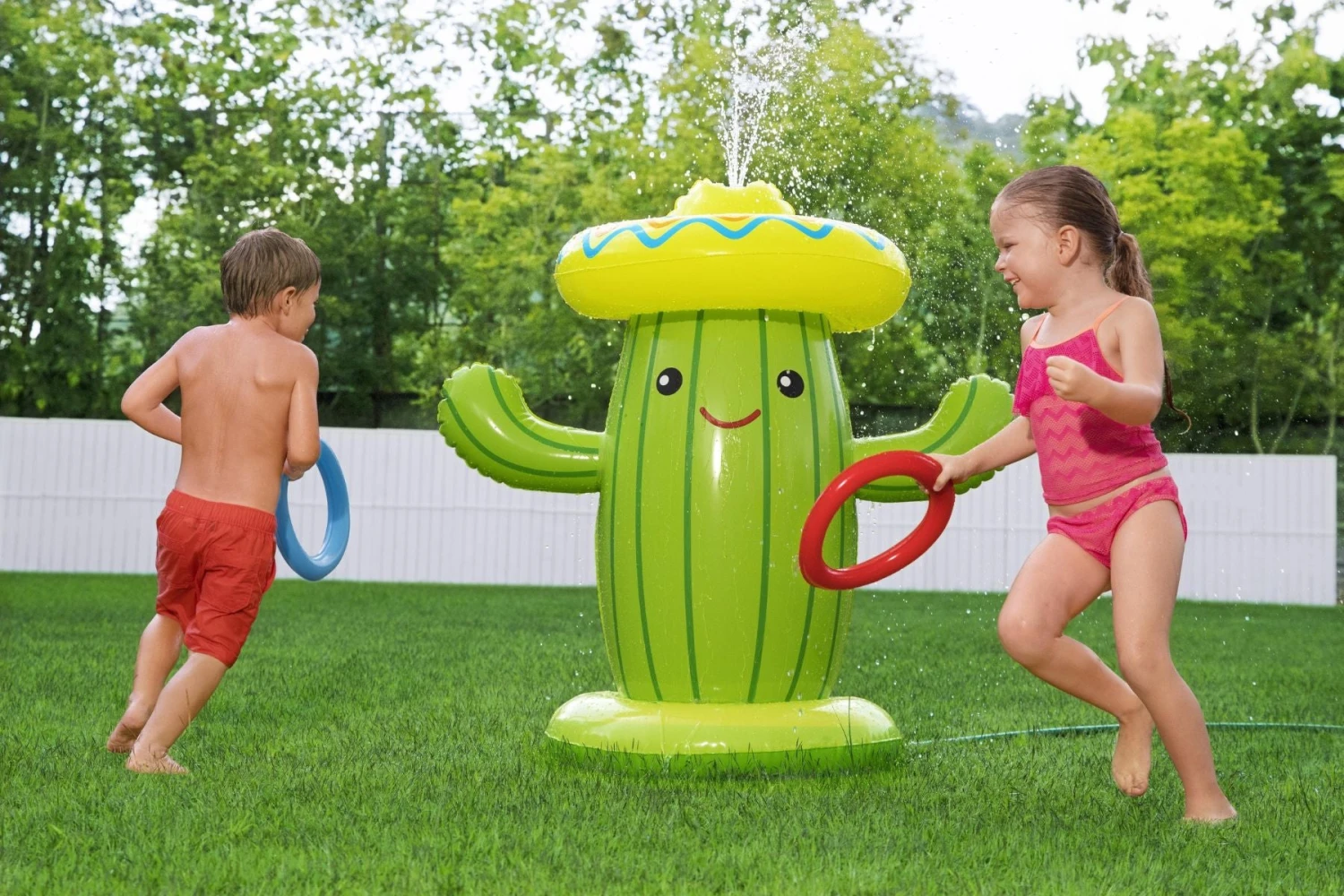 Bestway Inflatable Cacti Sprinkler, With Ring Toss 8 Bestway Inflatable Cacti Sprinkler, With Ring Toss - Image 6
