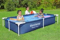 Bestway 7.3ft X 59in X 17in Navy Blue Rectangle Steel Pro Above Ground Pool -Bestway Sale 7ft bestway swimming pool