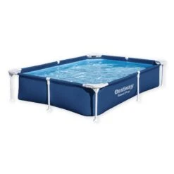 Bestway 7.3ft X 59in X 17in Navy Blue Rectangle Steel Pro Above Ground Pool -Bestway Sale 7ft steel frame pool
