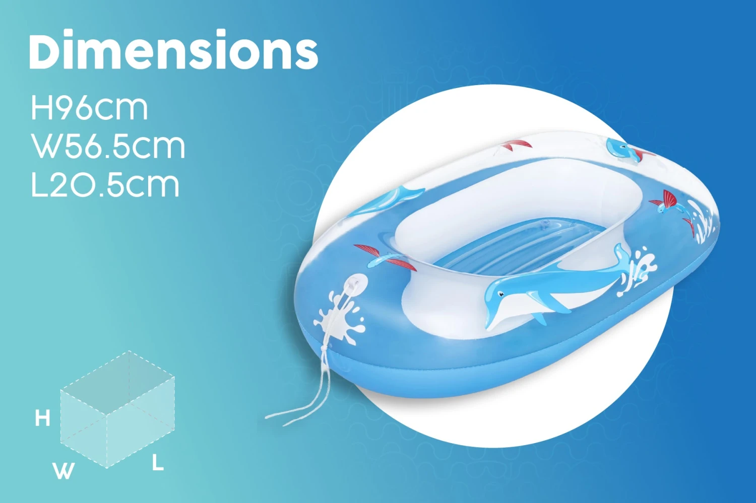 Kids Inflatable Dolphin Pool Boat 10 Kids Inflatable Dolphin Pool Boat - Image 8