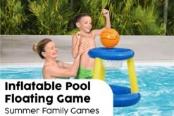 Bestway Inflatable Splash 'N Hoop Floating Basketball Pool Game Set -Bestway Sale BW52418 feature 4Website