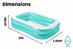 Bestway Family Rectangular Inflatable Swimming Pool 19 Bestway Family Rectangular Inflatable Swimming Pool -Bestway Sale BW54005 20 feature 6Website