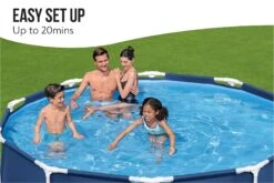 Bestway 10ft X 30in Navy Blue Round Steel Pro Above Ground Pool Set -Bestway Sale BW56679GB 23 Callout31800x1200