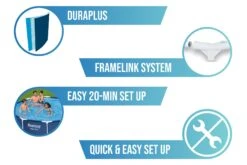 Bestway 10ft X 30in Navy Blue Round Steel Pro Above Ground Pool Set -Bestway Sale BW56679GB 23 Callout51800x1200