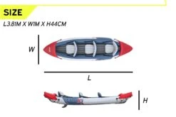 Hydro-Force 3 Person Inflatable Kayak Set - Rapid X3 -Bestway Sale BW65132 BWWebsiteCallout7
