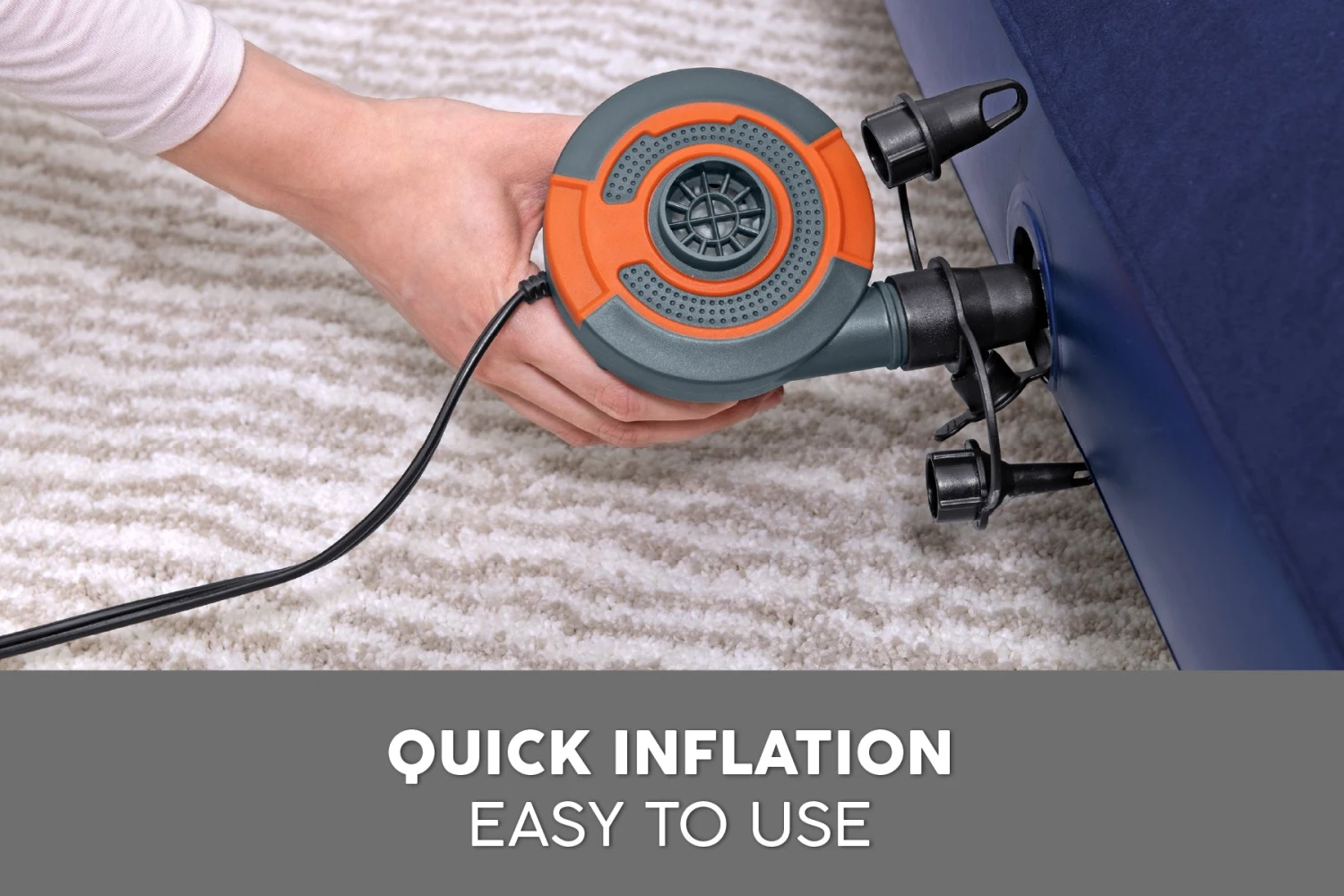 Bestway King Flocked Airbed Inflatable Air Mattress 9 Bestway King Flocked Airbed Inflatable Air Mattress - Image 8