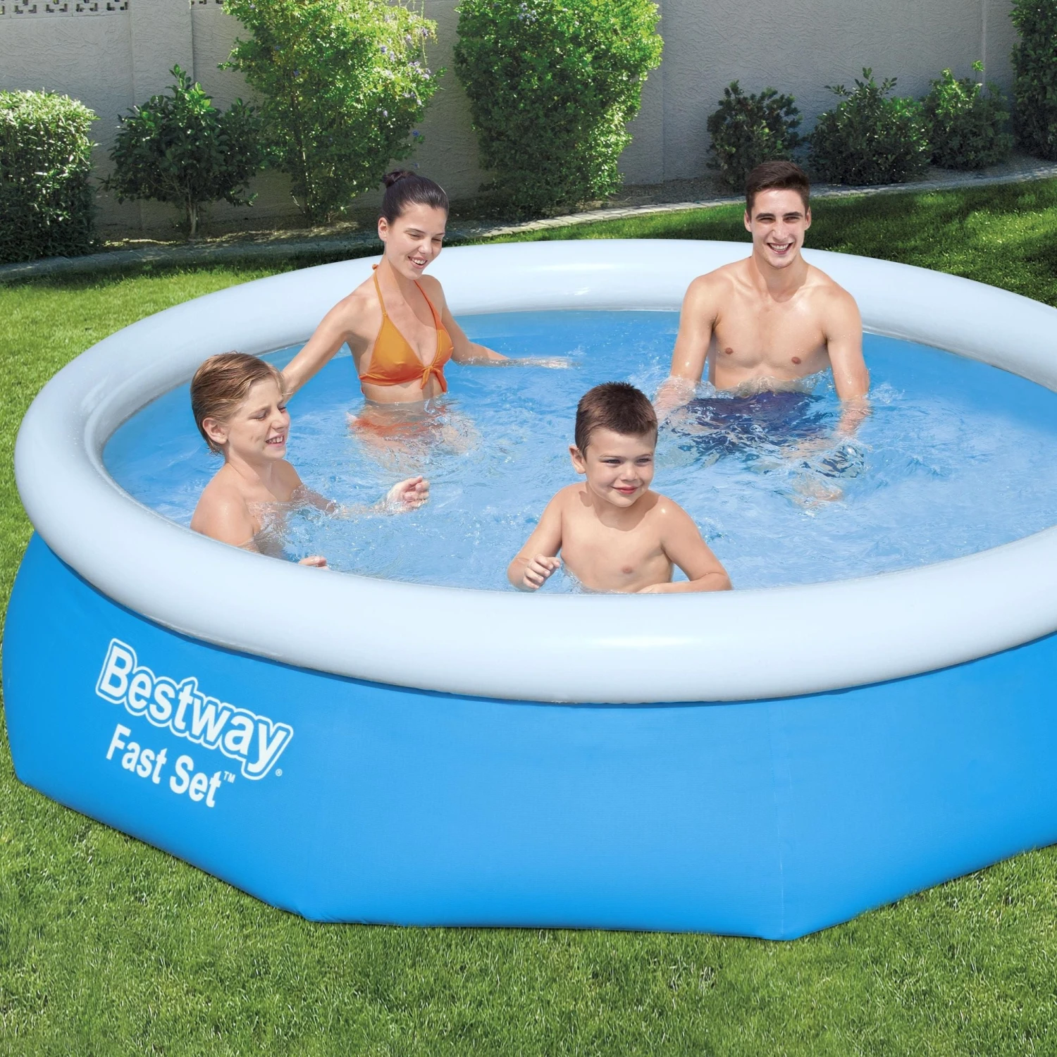 Bestway 10ft X 30in Blue Round Fast Set Inflatable Above Ground Pool 4 Bestway 10ft X 30in Blue Round Fast Set Inflatable Above Ground Pool - Image 2