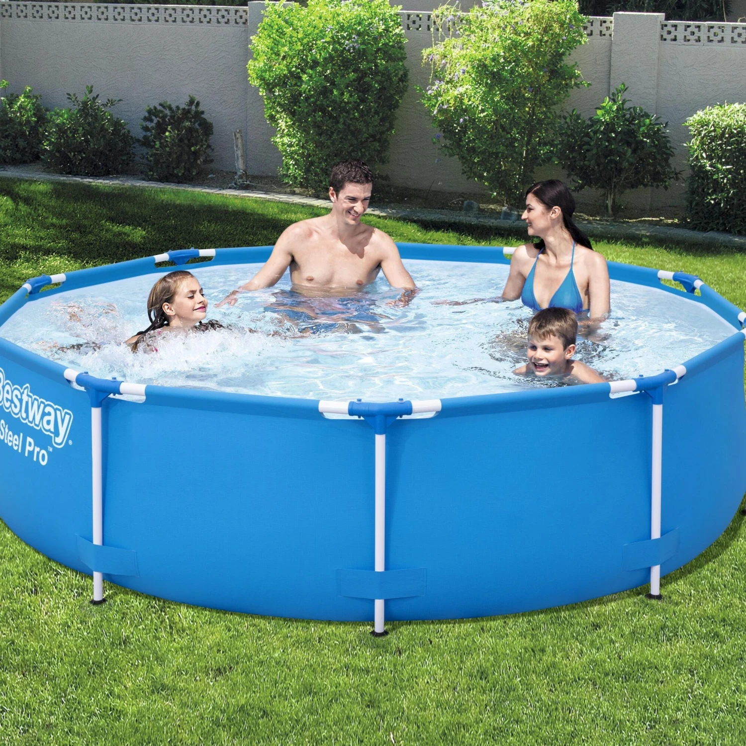 Bestway 10ft X 30in Blue Round Steel Pro Above Ground Pool Set 4 Bestway 10ft X 30in Blue Round Steel Pro Above Ground Pool Set - Image 2