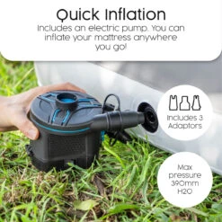 Bestway Single Flocked Airbed With Cordless Electric Battery Pump 16 Bestway Single Flocked Airbed With Cordless Electric Battery Pump -Bestway Sale airbed inflation 1